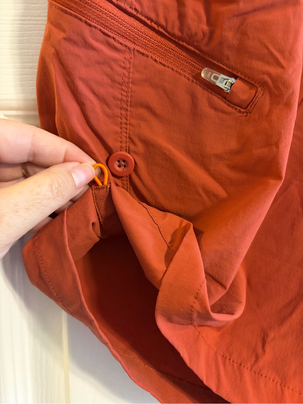 Orvis Jackson Quick Dry Shorts Womens 14 Terracotta Orange Red Hiking Stretch 7" - Picture 3 of 8